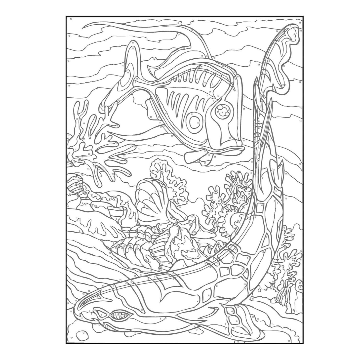 Creative Haven Sea Life Color by Number Coloring Book