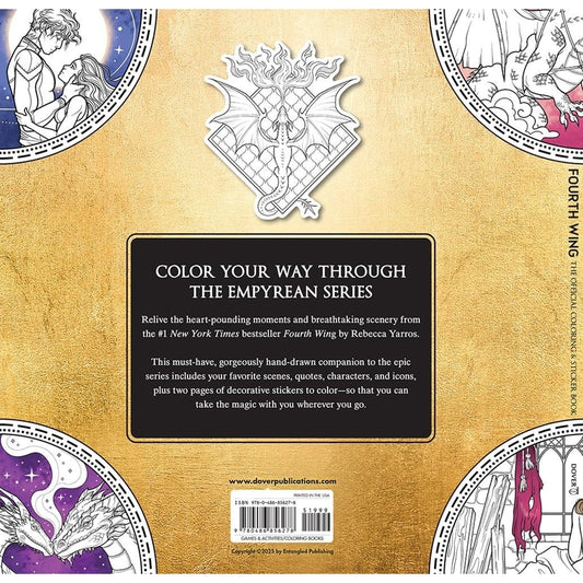 Fourth Wing: The Official Coloring & Sticker Book (Includes 2 Pages of Stickers to Color)