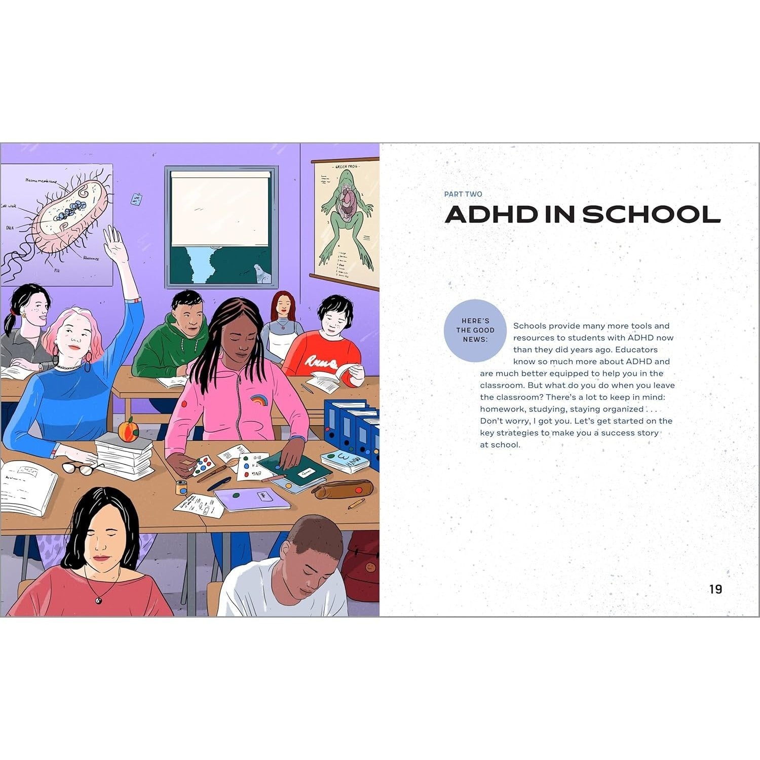 Thriving with ADHD Workbook for Teens: Improve Focus, Get Organized, and Succeed (Spiral Bound)
