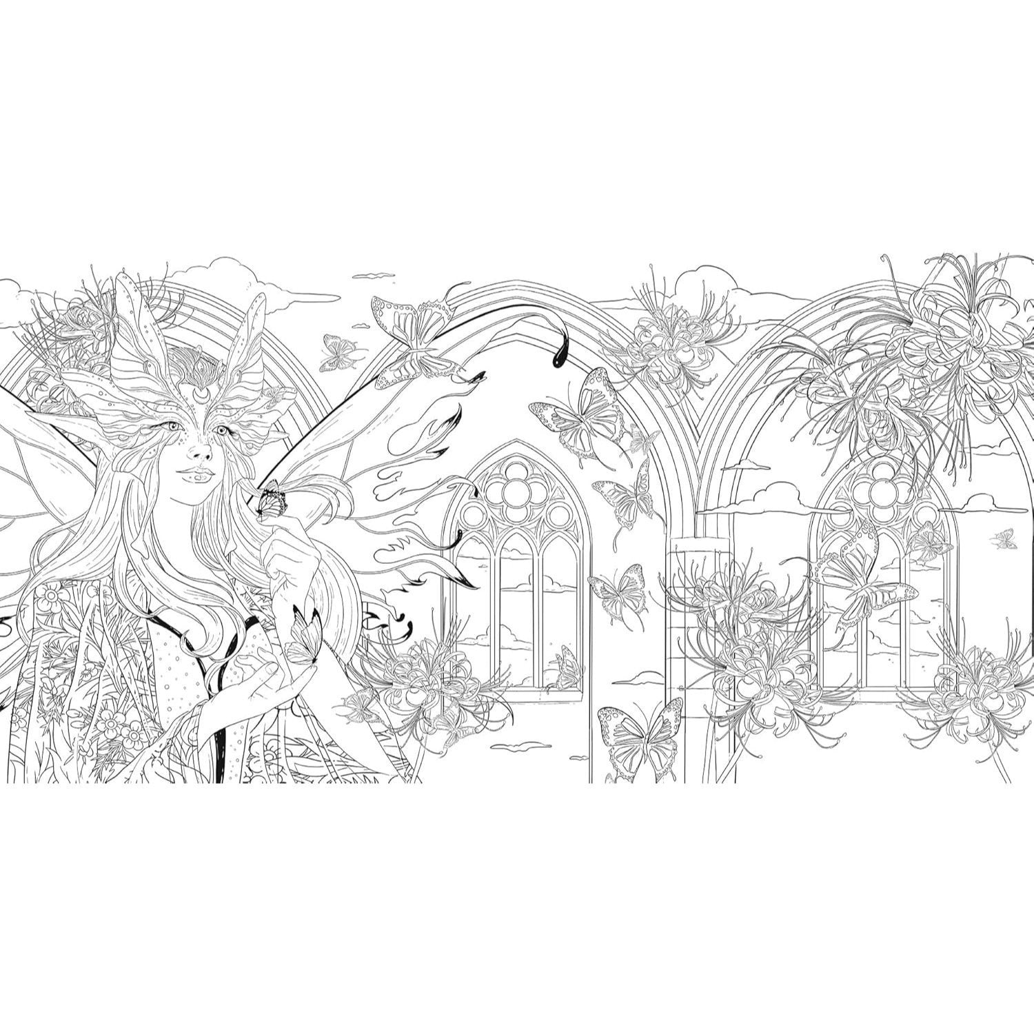 Fantastic Worlds Coloring Book