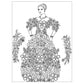 Creative Haven Enchanting Flower Fashions Coloring Book
