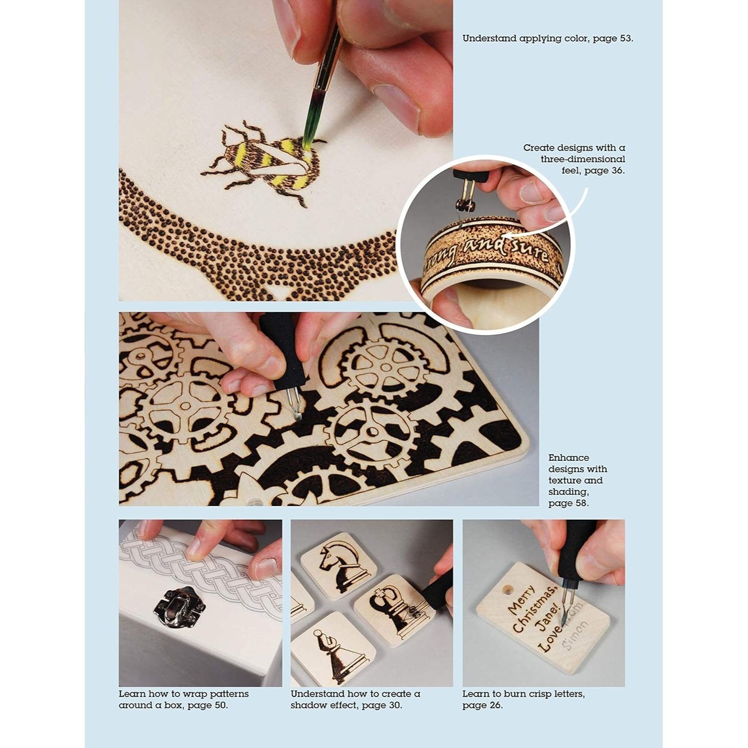 Learn to Burn: A Step-By-Step Guide to Getting Started in Pyrography (Spiral Bound)