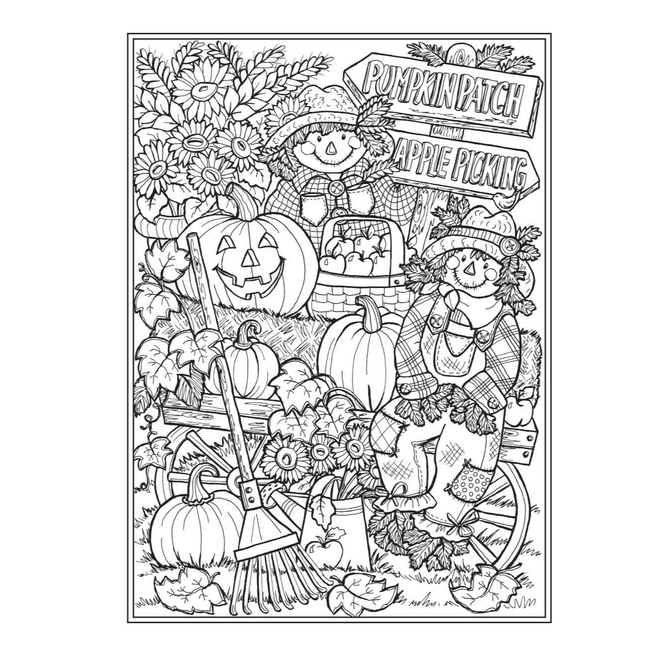 Creative Haven Autumn Harvest Coloring Book