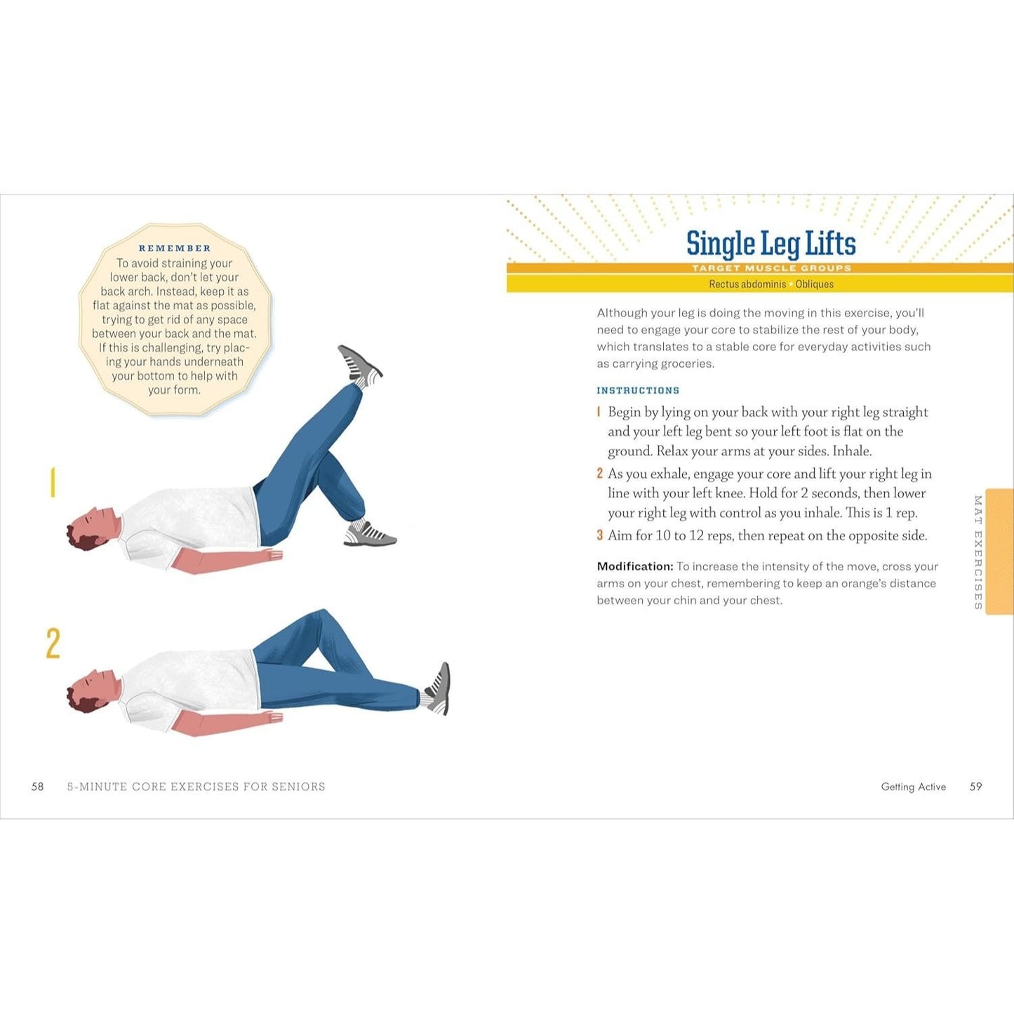 5-Minute Core Exercises for Seniors: Daily Routines to Build Balance and Boost Confidence (Spiral Bound)