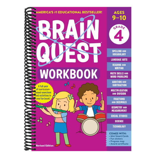 Brain Quest Workbook: 4th Grade Revised Edition (Revised) (Brain Quest Workbooks) (Spiral Bound)