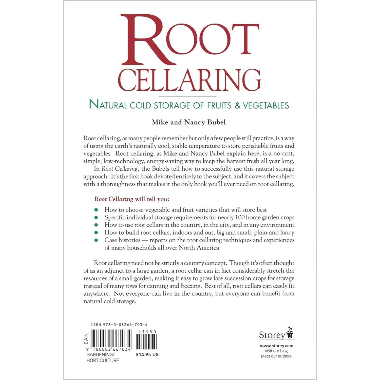 Root Cellaring: Natural Cold Storage of Fruits & Vegetables (Revised)
