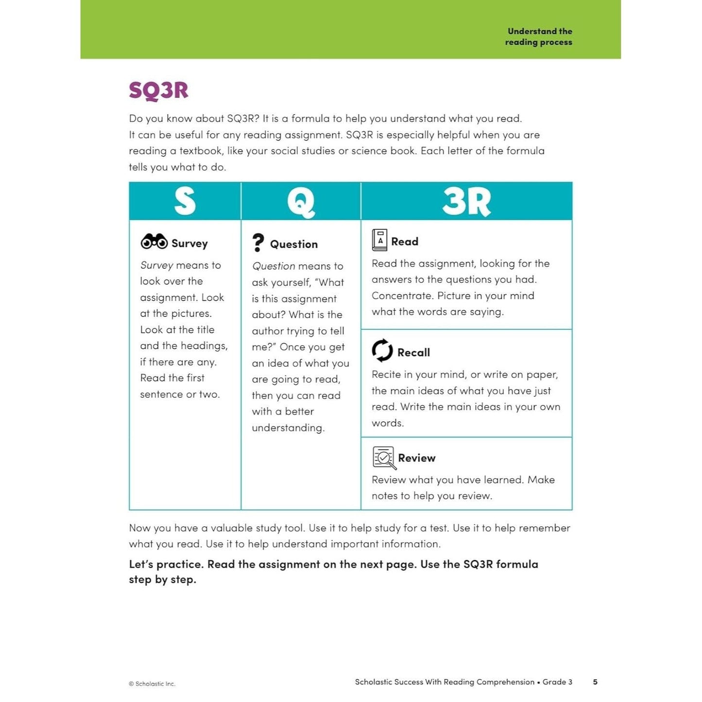 Scholastic Success with Reading Comprehension Grade 3 Workbook