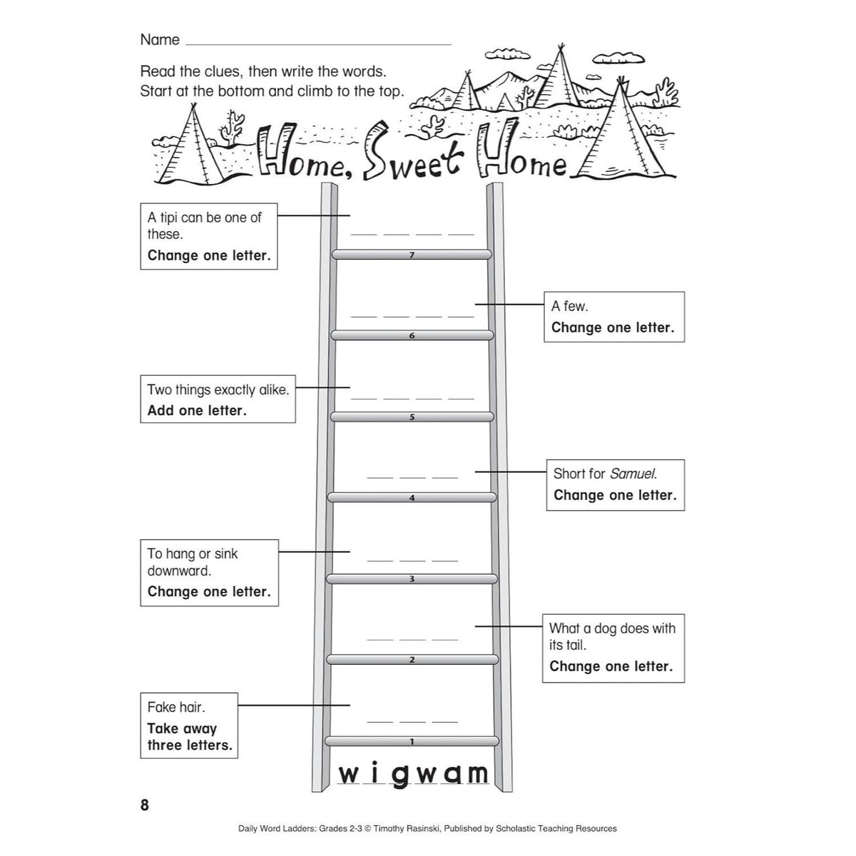 Daily Word Ladders: Grades 2-3: 100 Reproducible Word Study Lessons That Help Kids Boost Reading, Vocabulary, Spelling & Phonics Skills--Independently