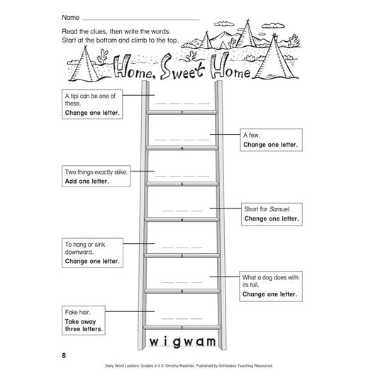 Daily Word Ladders: Grades 2-3: 100 Reproducible Word Study Lessons That Help Kids Boost Reading, Vocabulary, Spelling & Phonics Skills--Independently