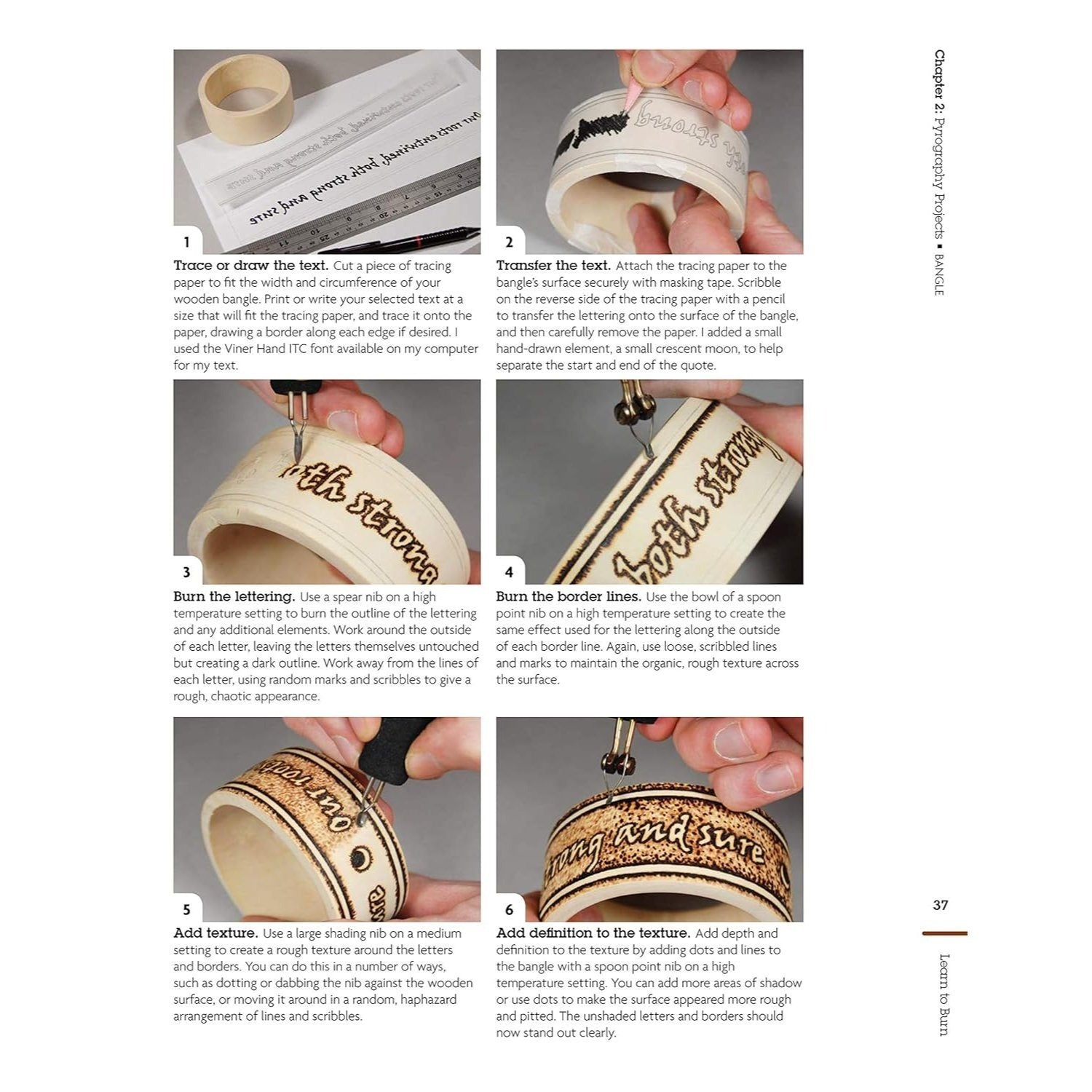 Learn to Burn: A Step-By-Step Guide to Getting Started in Pyrography (Spiral Bound)