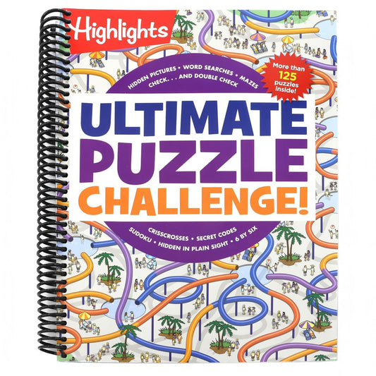 Ultimate Puzzle Challenge!: 125+ Brain Games for Kids, Mazes, Brain Teasers, Word Searches, Crossword Puzzles, Sudoku, Logic Puzzles and More, Kids Ac (Spiral Bound)