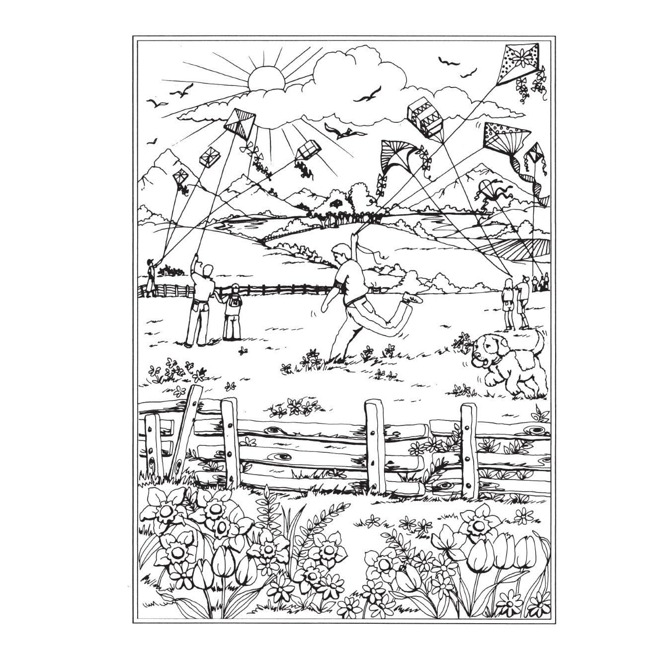 Creative Haven Spring Scenes Coloring Book