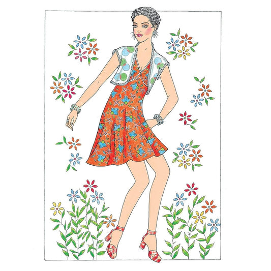 Creative Haven Fabulous Fashions of the 1970s Coloring Book