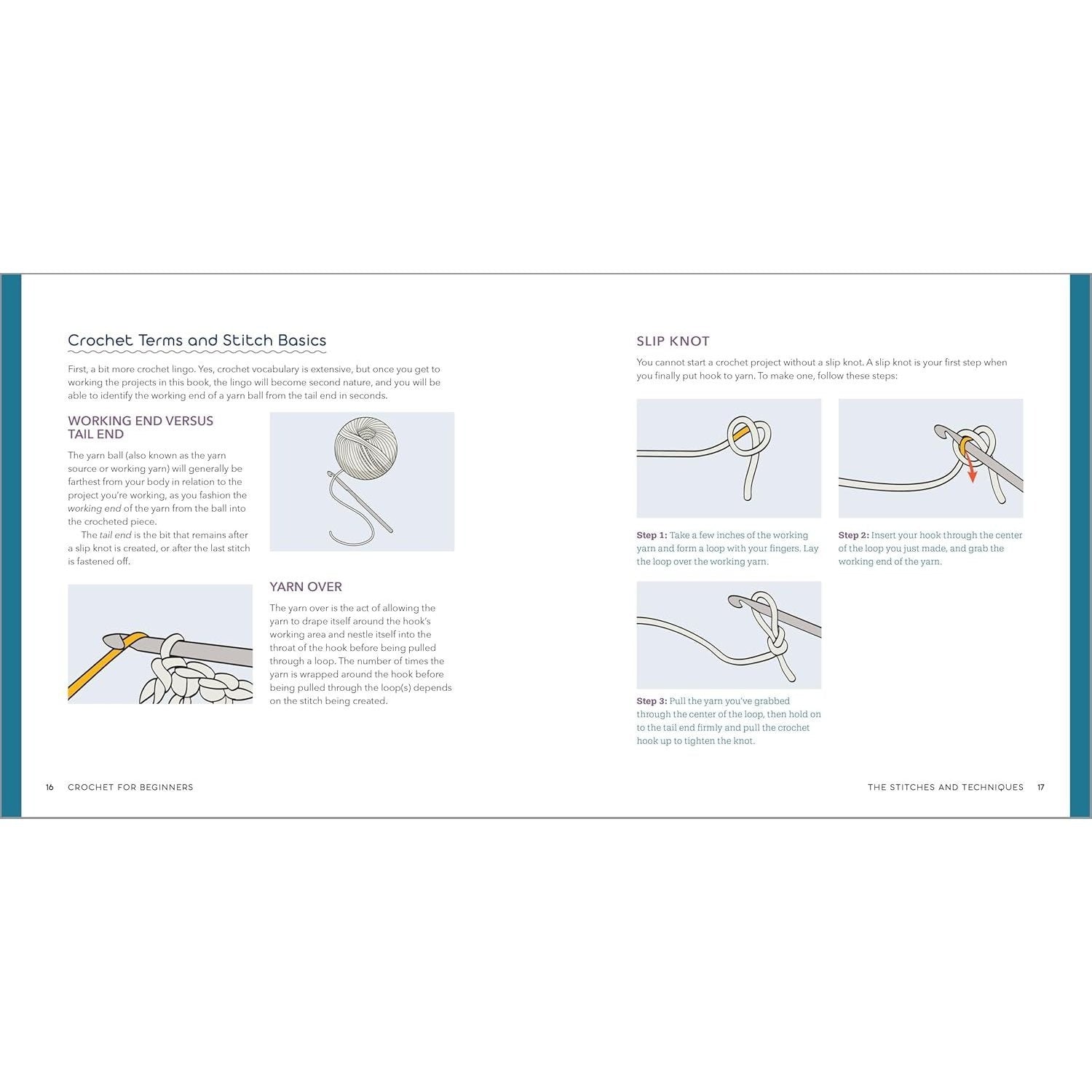 Crochet for Beginners: A Stitch Dictionary with Step-By-Step Illustrations and 10 Easy Projects (Spiral Bound)