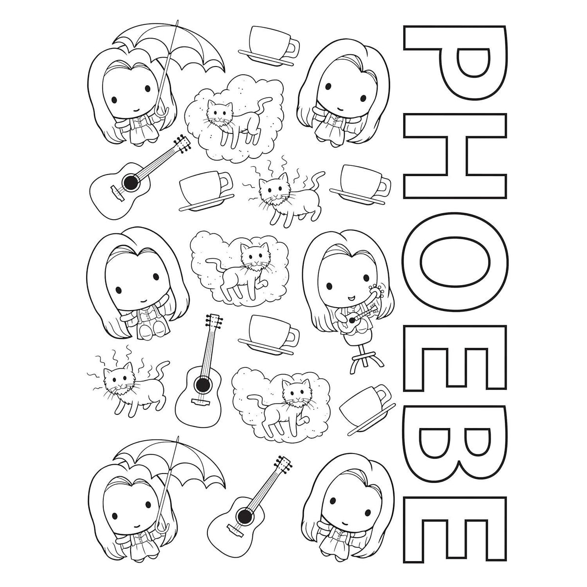 The Official Friends Coloring Book: The One with 100 Images to Color! (Spiral Bound)