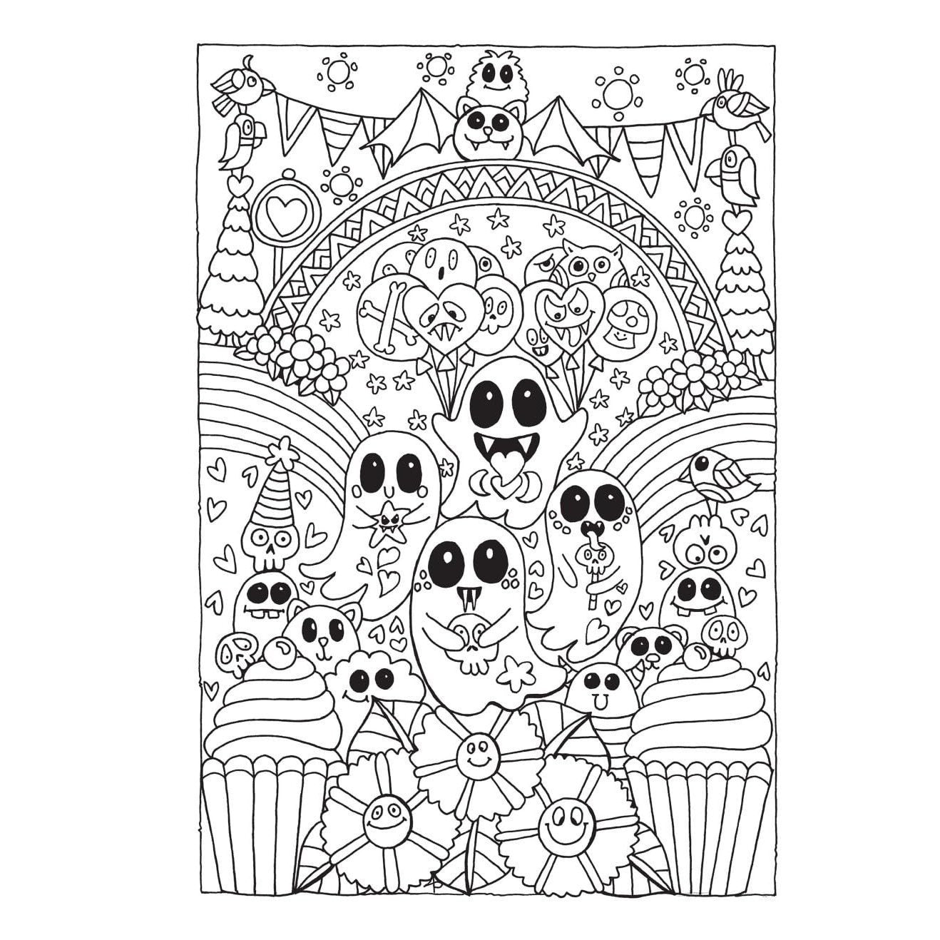 Creative Haven Haunted! Coloring Book: A World of Creepy and Cute
