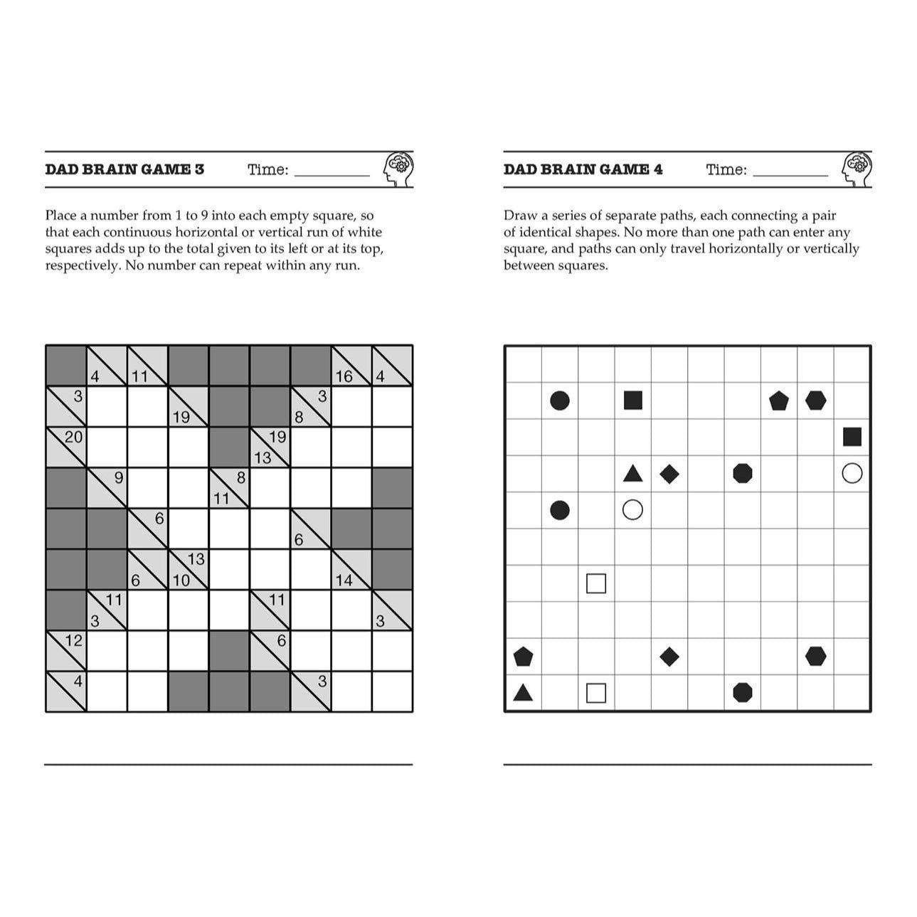 Dad's Book of Puzzles: Mixed Puzzles and Smart Brain Teasers to Challenge Your IQ
