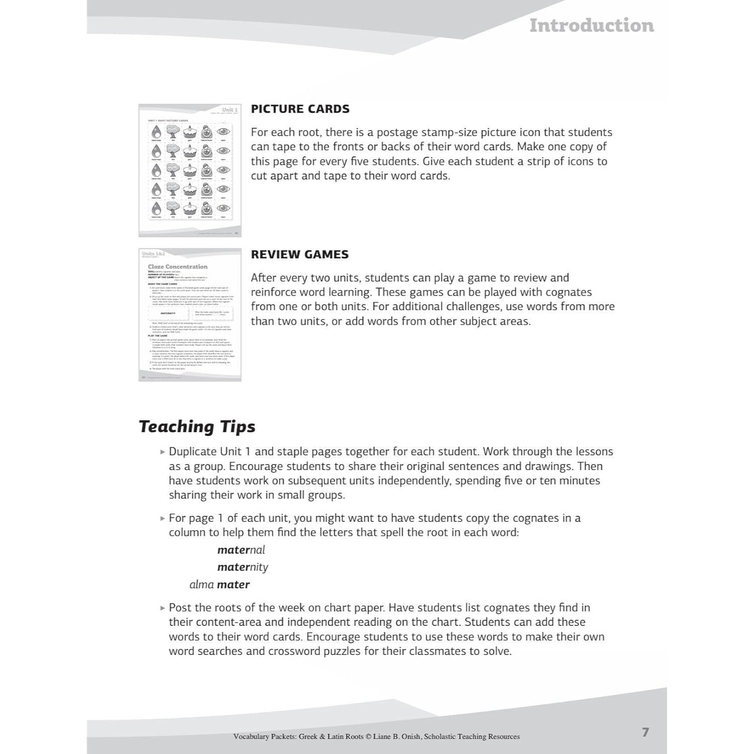 Vocabulary Packets: Greek & Latin Roots (Spiral Bound)