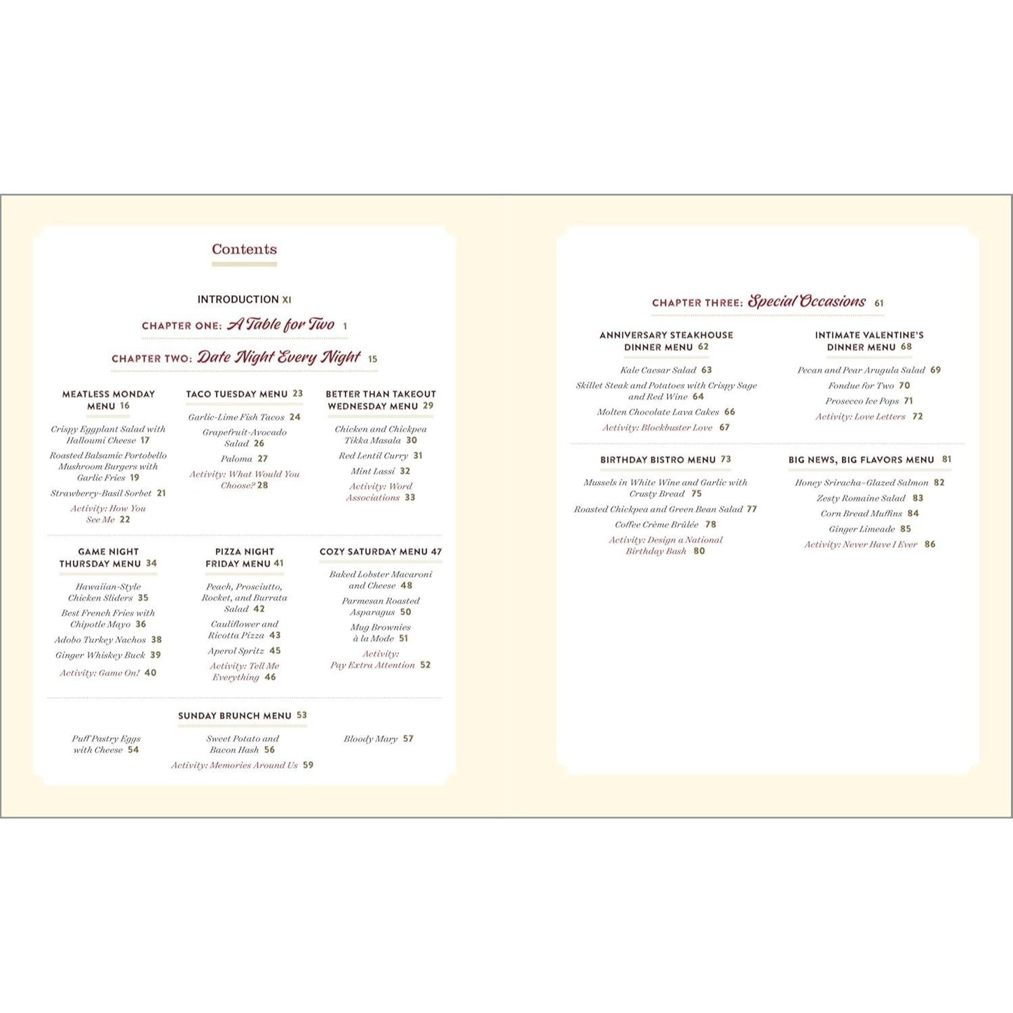 Date Night Cookbook and Activities for Couples: Recipes and Games for a Romantic Night in (Spiral Bound)