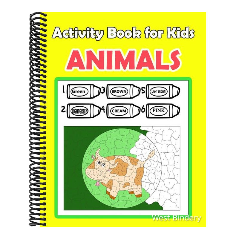 Activity Book For Kids Animals: : Activity book for kids in Animals Theme. Fun with Coloring Pages, Color by Number, Picture Matching, Count the numbe