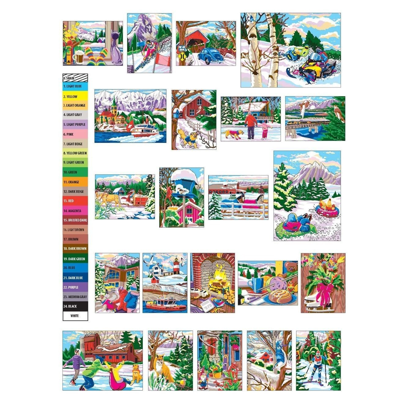 Creative Haven Charming Wintertime Scenes Color by Number