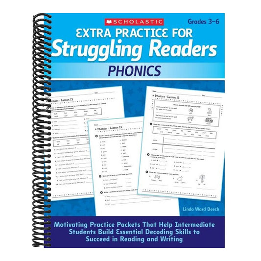 Phonics, Grades 3-6 (Extra Practice for Struggling Readers) (Spiral Bound)