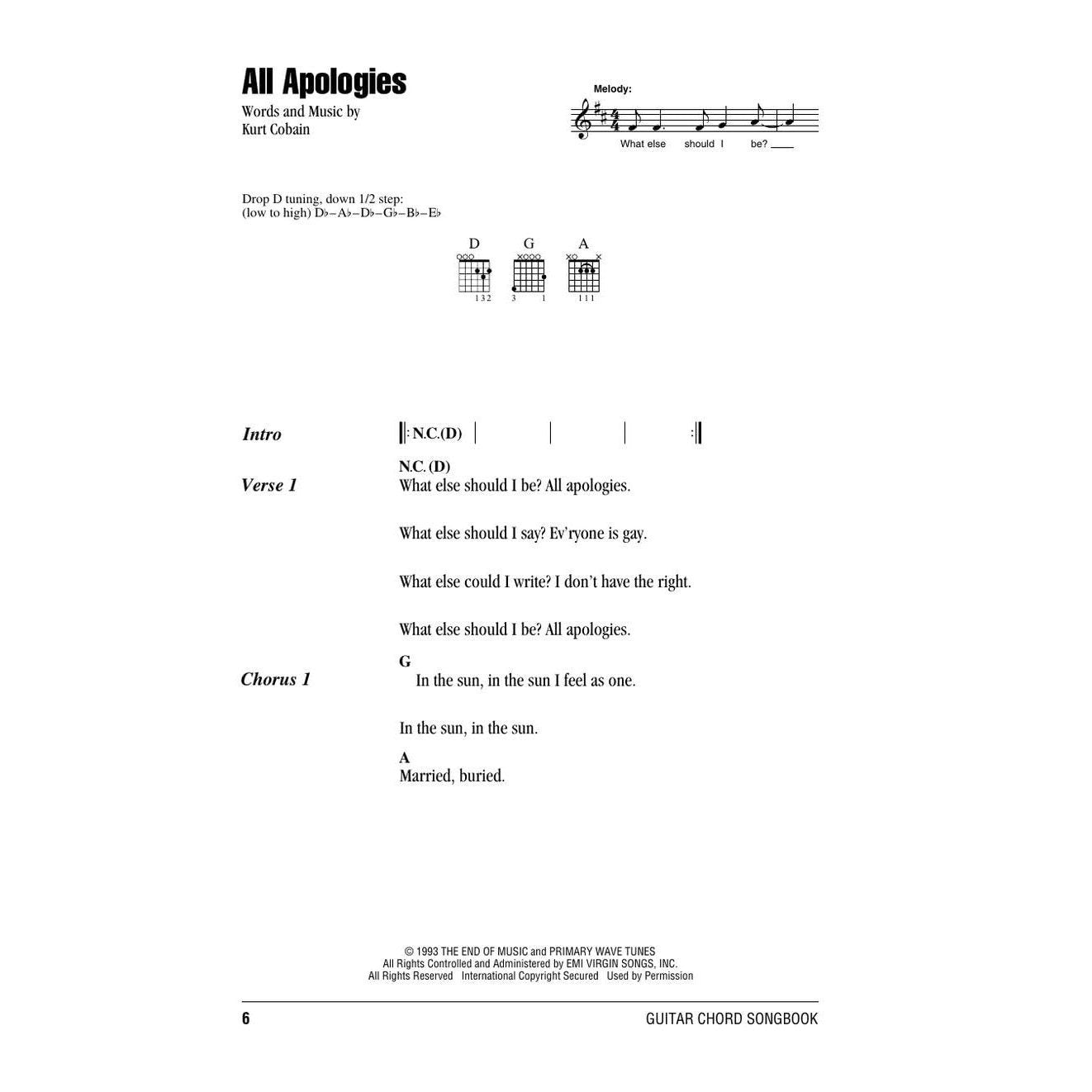 Nirvana Guitar Chord Songbook 40 Classic Hits with Lyrics and Chord Diagrams Play Smells Like Teen Spirit, Come as You Are and Heart Shaped Box Sheet
