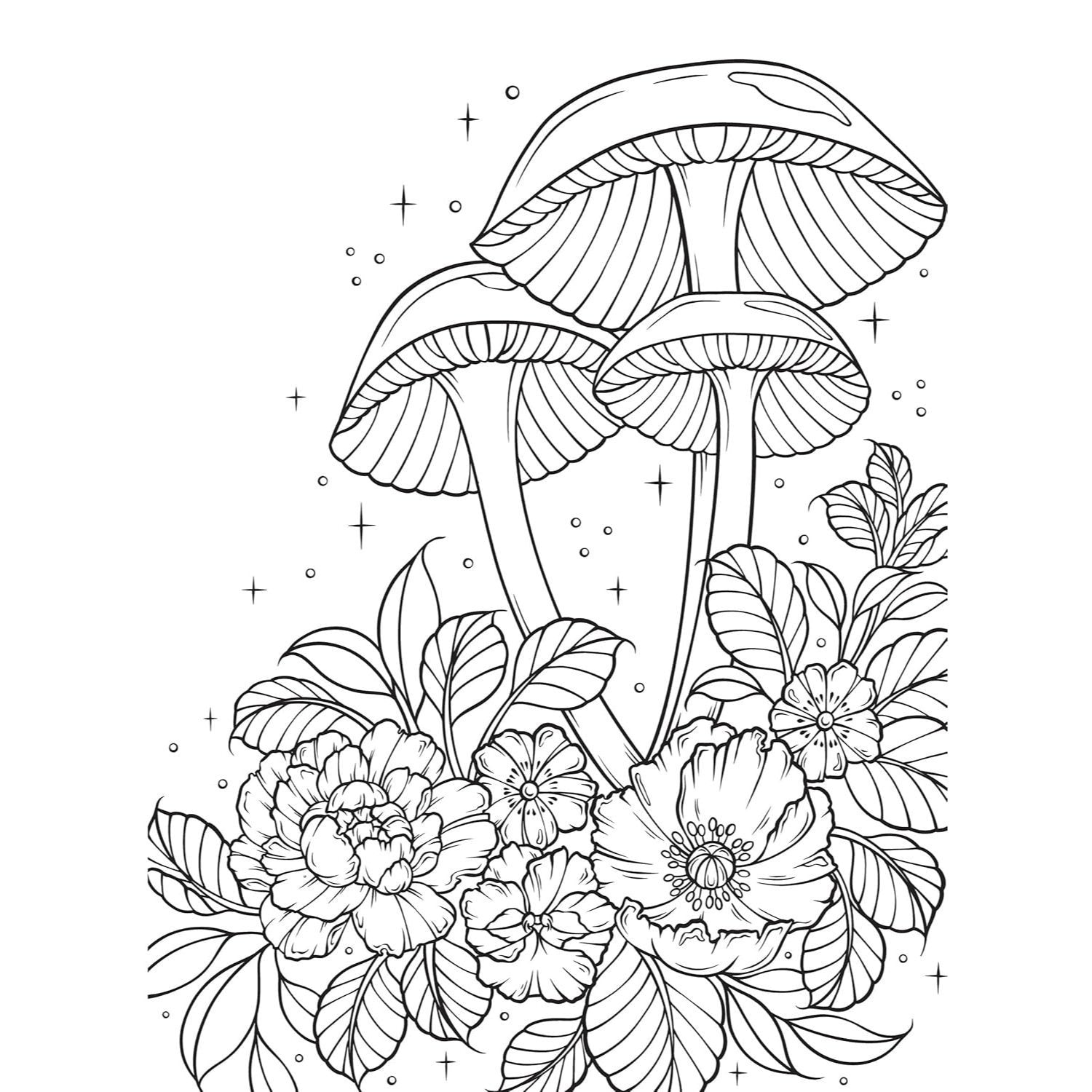 Creative Haven the Art of Mushrooms Coloring Book