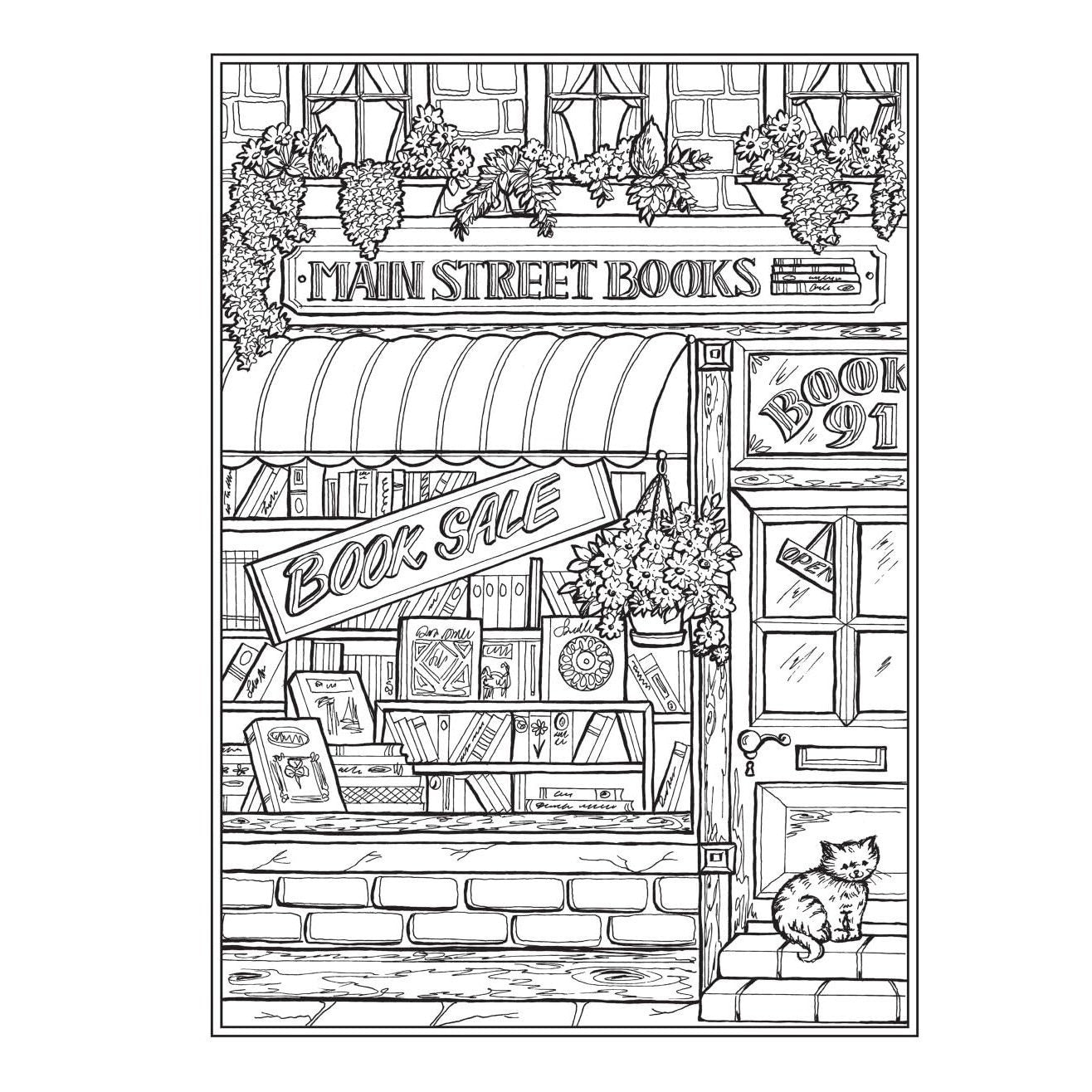 Creative Haven Main Street Coloring Book