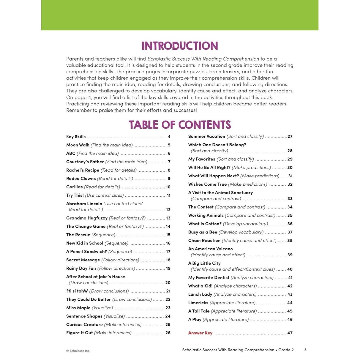 Scholastic Success with Reading Comprehension Grade 2 Workbook