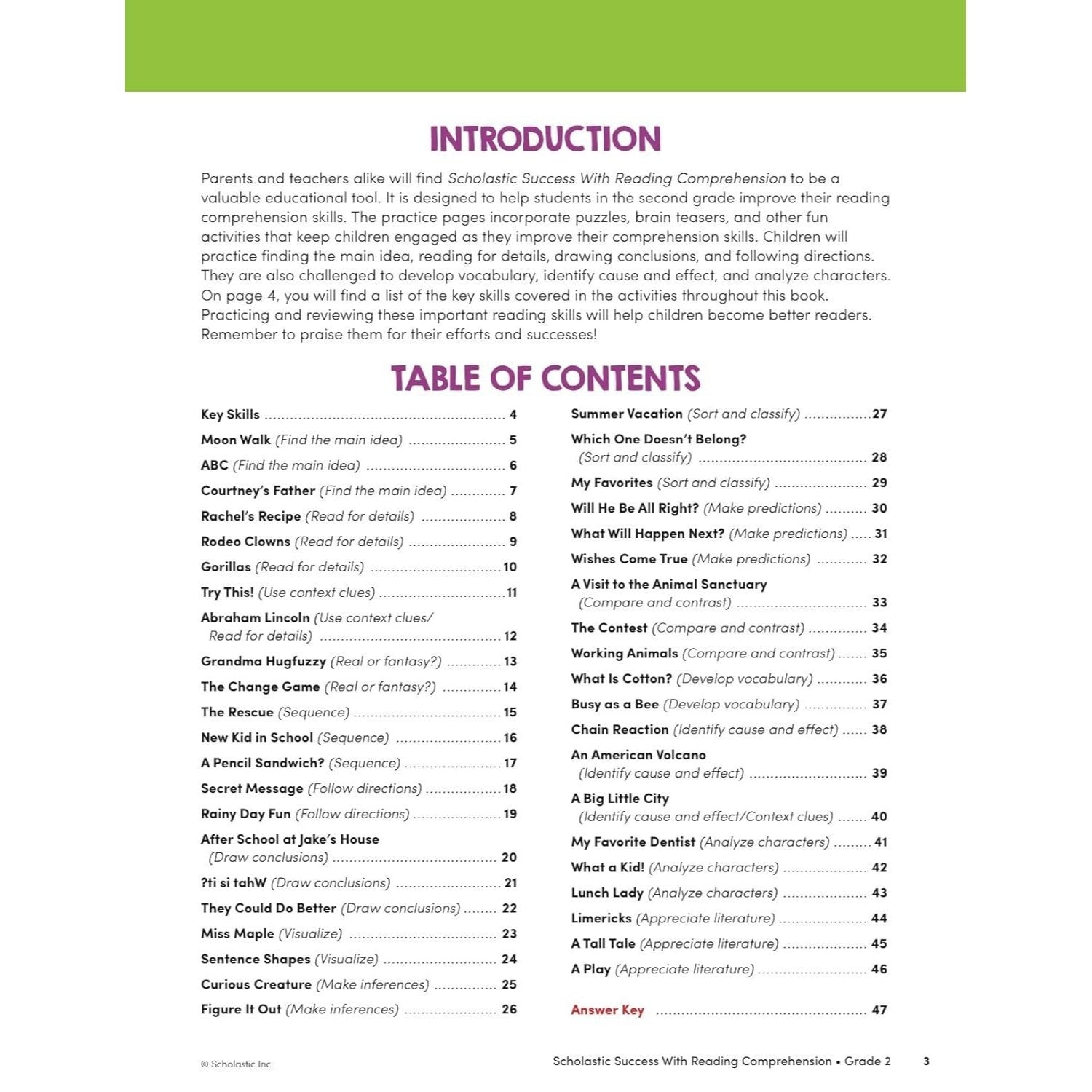 Scholastic Success with Reading Comprehension Grade 2 Workbook
