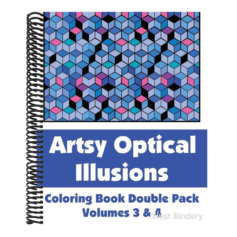 Artsy Optical Illusions Coloring Book Double Pack (Volumes 3 & 4)