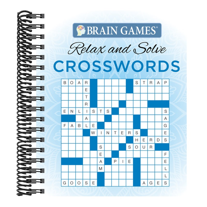 Brain Games - Relax and Solve: Crosswords (Blue)