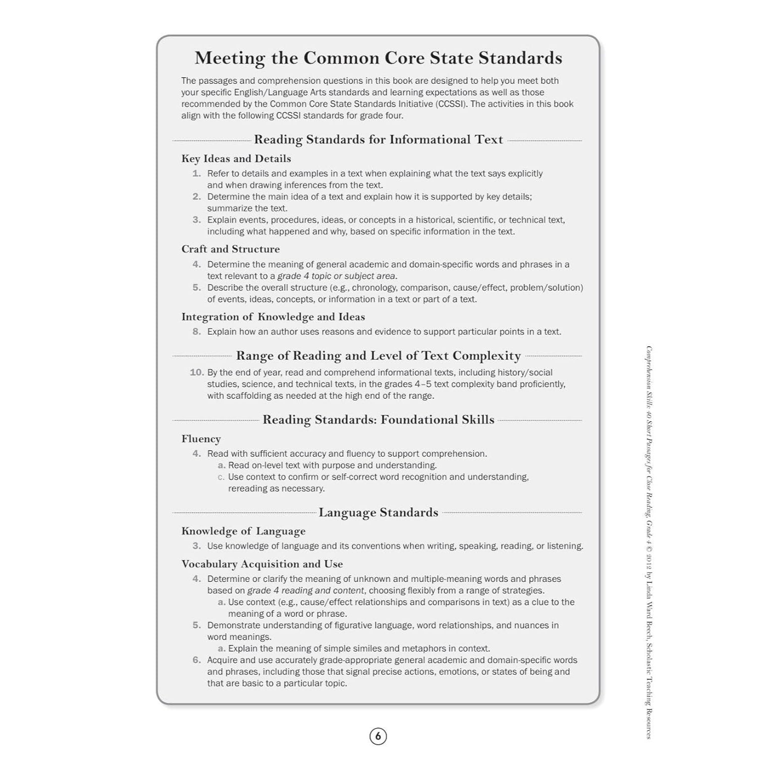 Comprehension Skills: 40 Short Passages for Close Reading: Grade 4 (Spiral Bound)