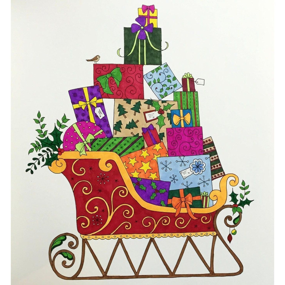 Johanna's Christmas: A Festive Coloring Book for Adults (Spiral Bound)
