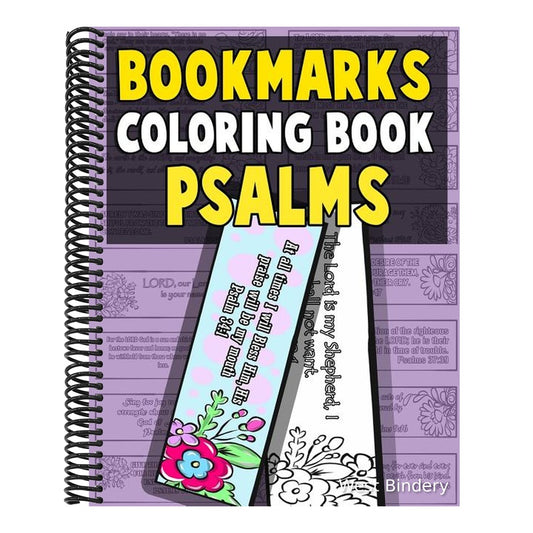 Bookmarks Coloring Book Psalms: Psalm Coloring Book for Adults and Kids with Christian Bookmarks to Color the Word of Jesus with Inspirational Bible Q