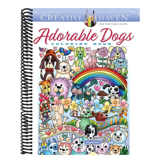 Creative Haven Adorable Dogs Coloring Book