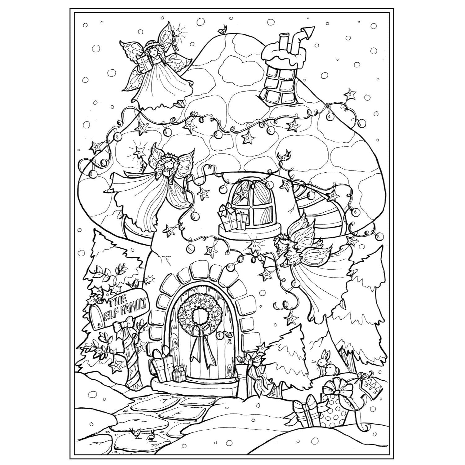 Creative Haven Enchanted Christmas Coloring Book