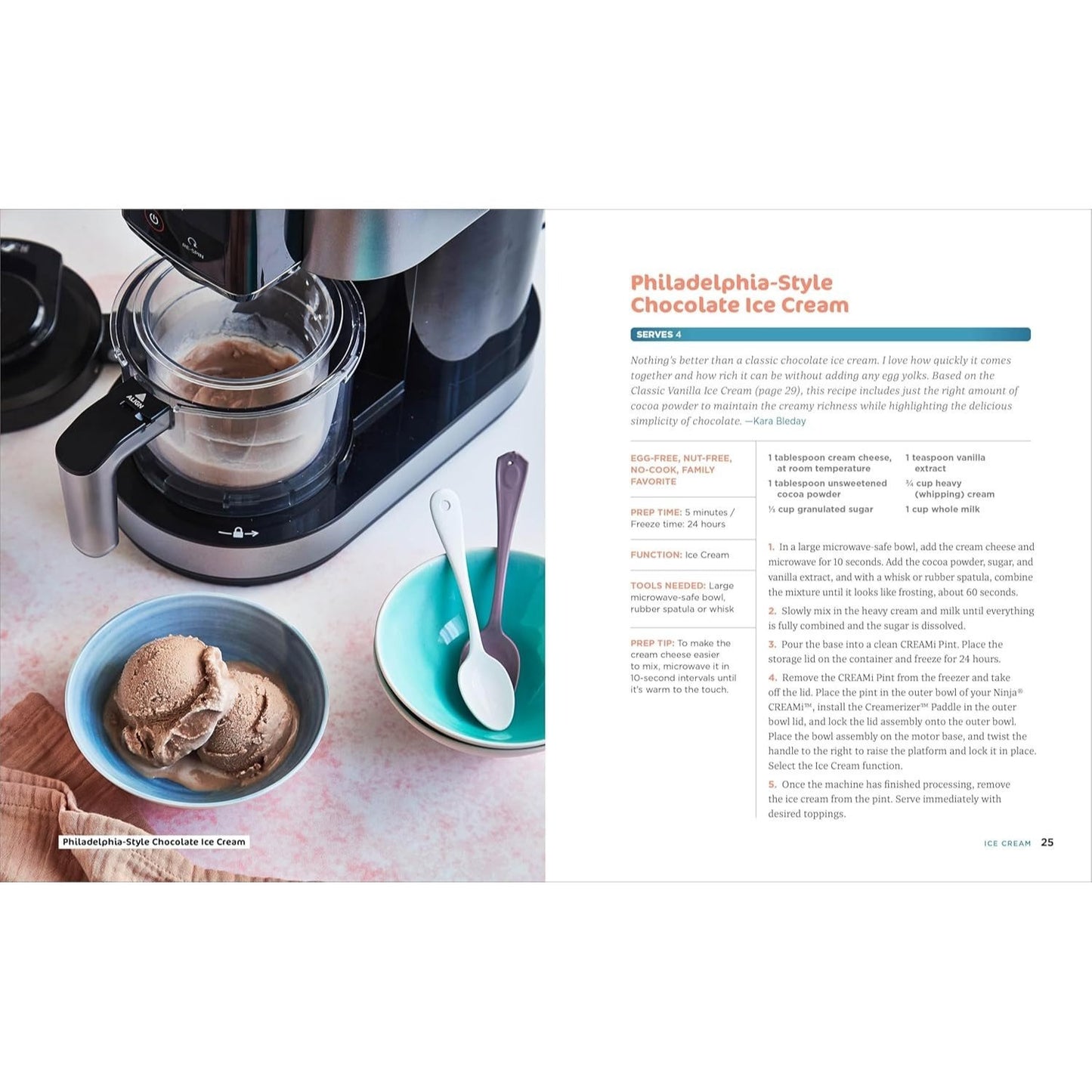 Ninja Creami Cookbook for Beginners: Homemade Ice Cream, Gelato, Sorbet, and Other Frozen Treats (Spiral Bound)