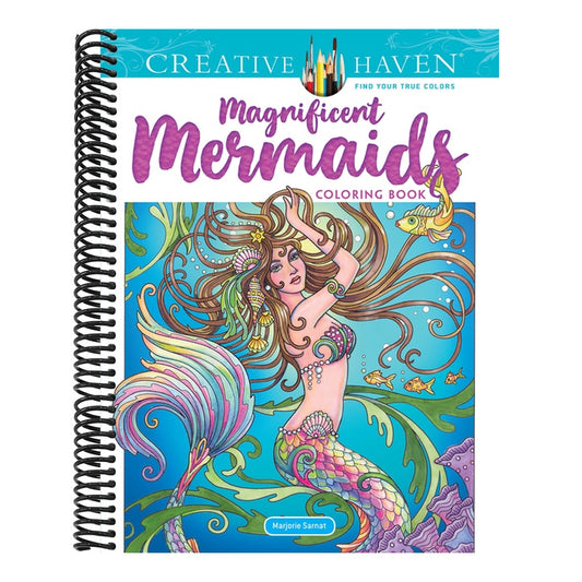Creative Haven Magnificent Mermaids Coloring Book