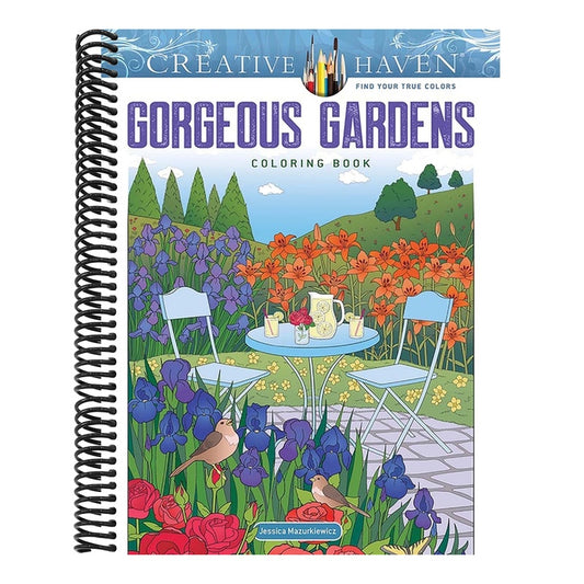 Creative Haven Gorgeous Gardens Coloring Book