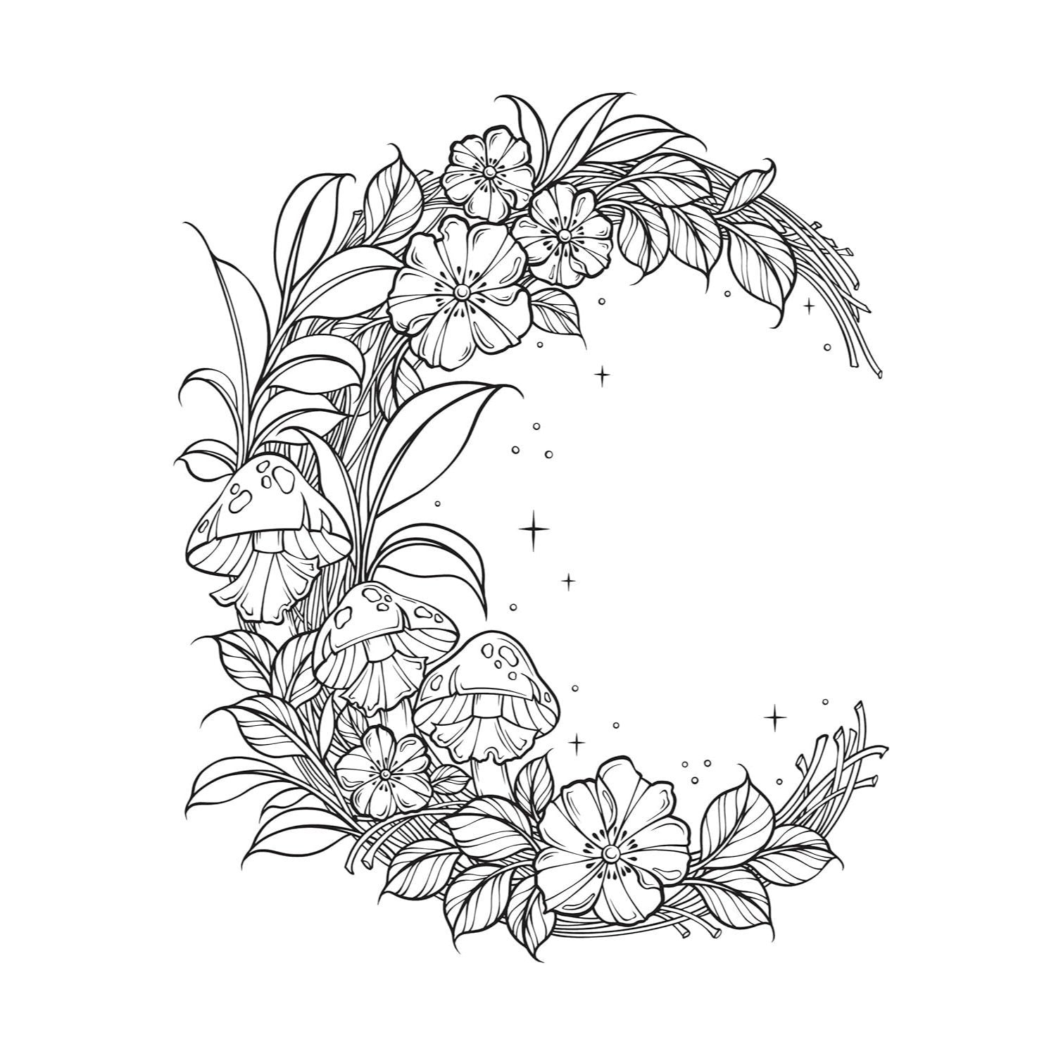 Creative Haven the Art of Mushrooms Coloring Book