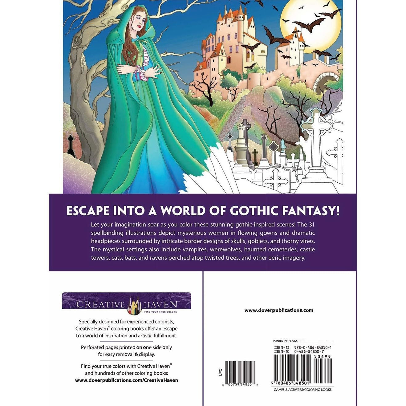 Creative Haven Gothic Fantasy Coloring Book