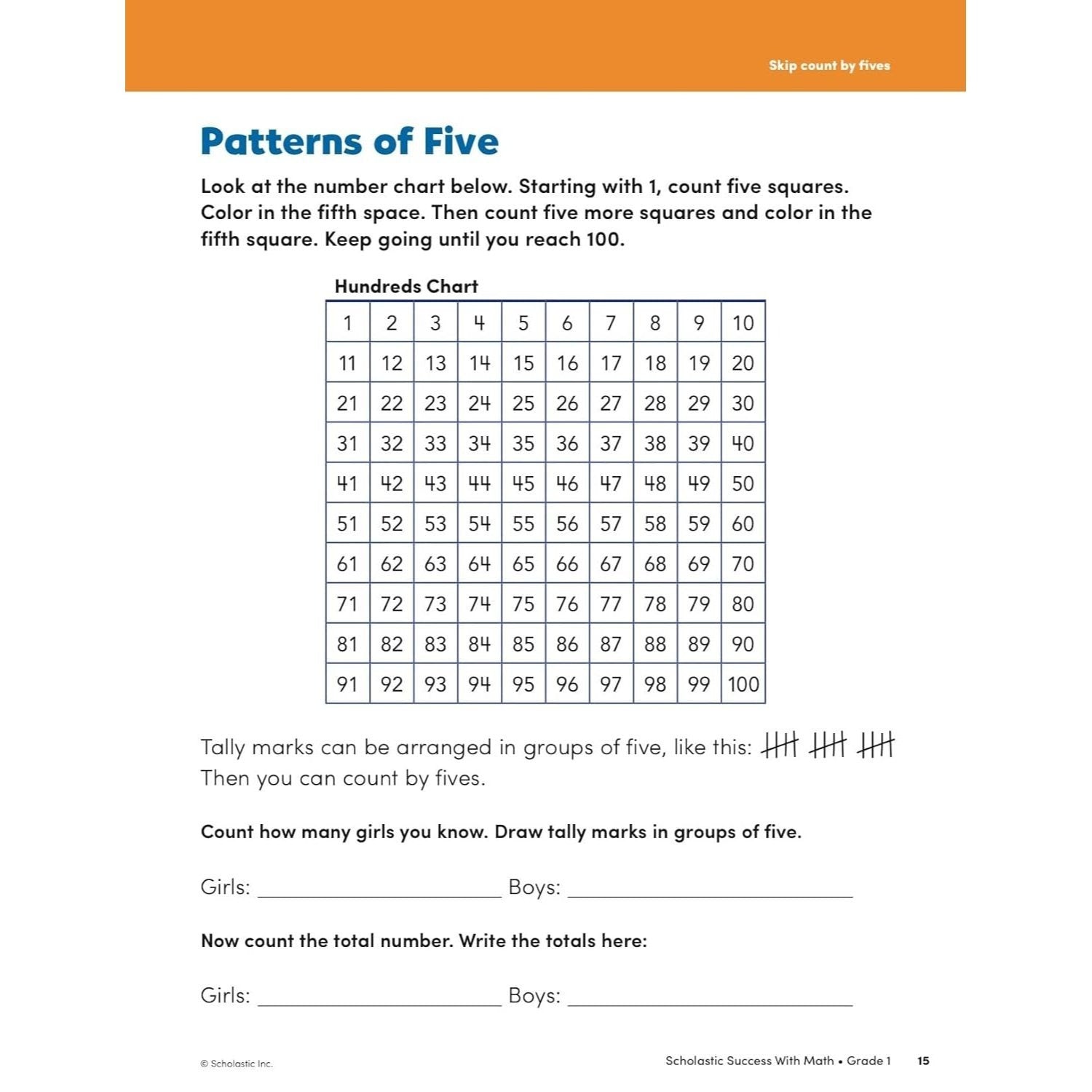 Scholastic Success with Math Grade 1 Workbook