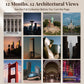 MUKAWA 2027 City Landmarks Wall Calendar, 12 Months of Iconic City Views