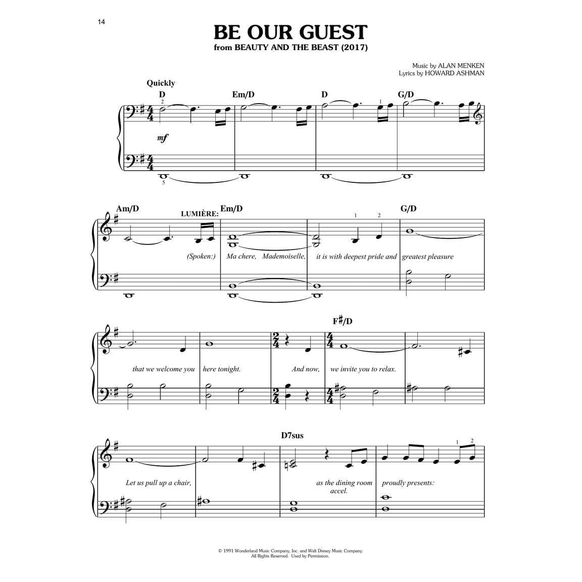 The 40 Most-Streamed Disney Songs: Easy Disney Piano Sheet Music Songbook for Beginners (Spiral Bound)