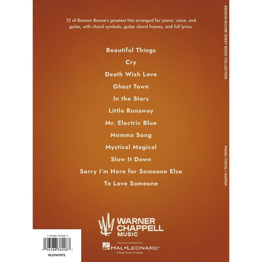 Benson Boone Sheet Music Collection