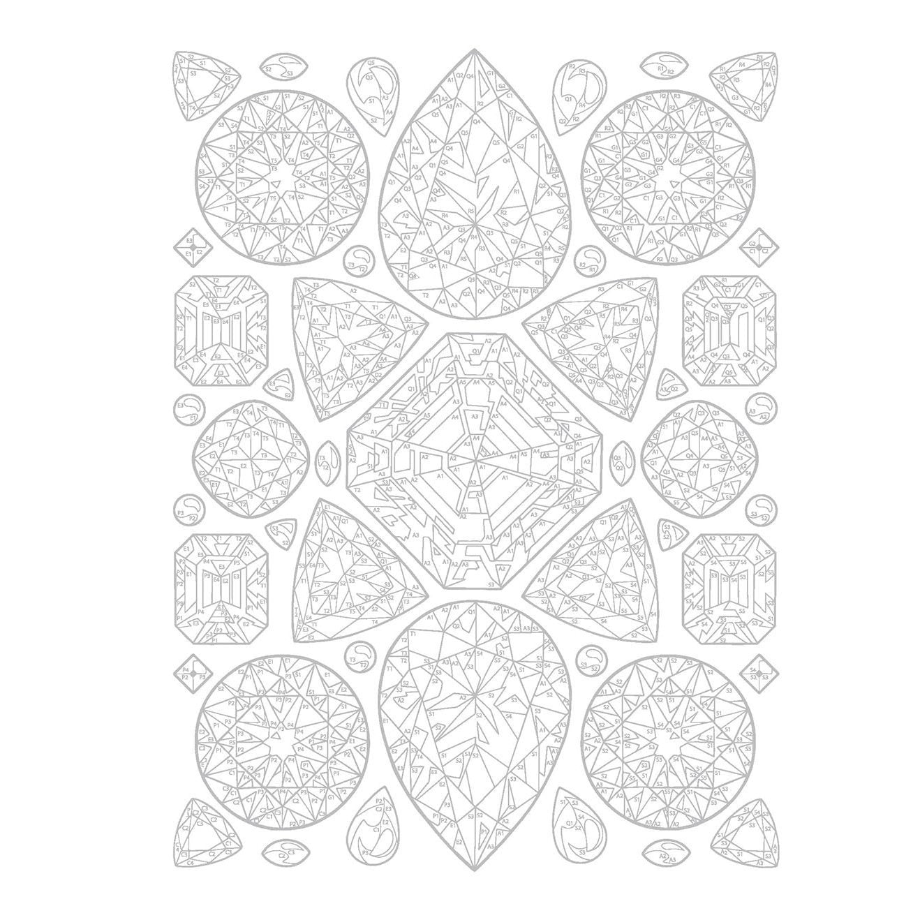 Creative Haven Gemstones Color by Number