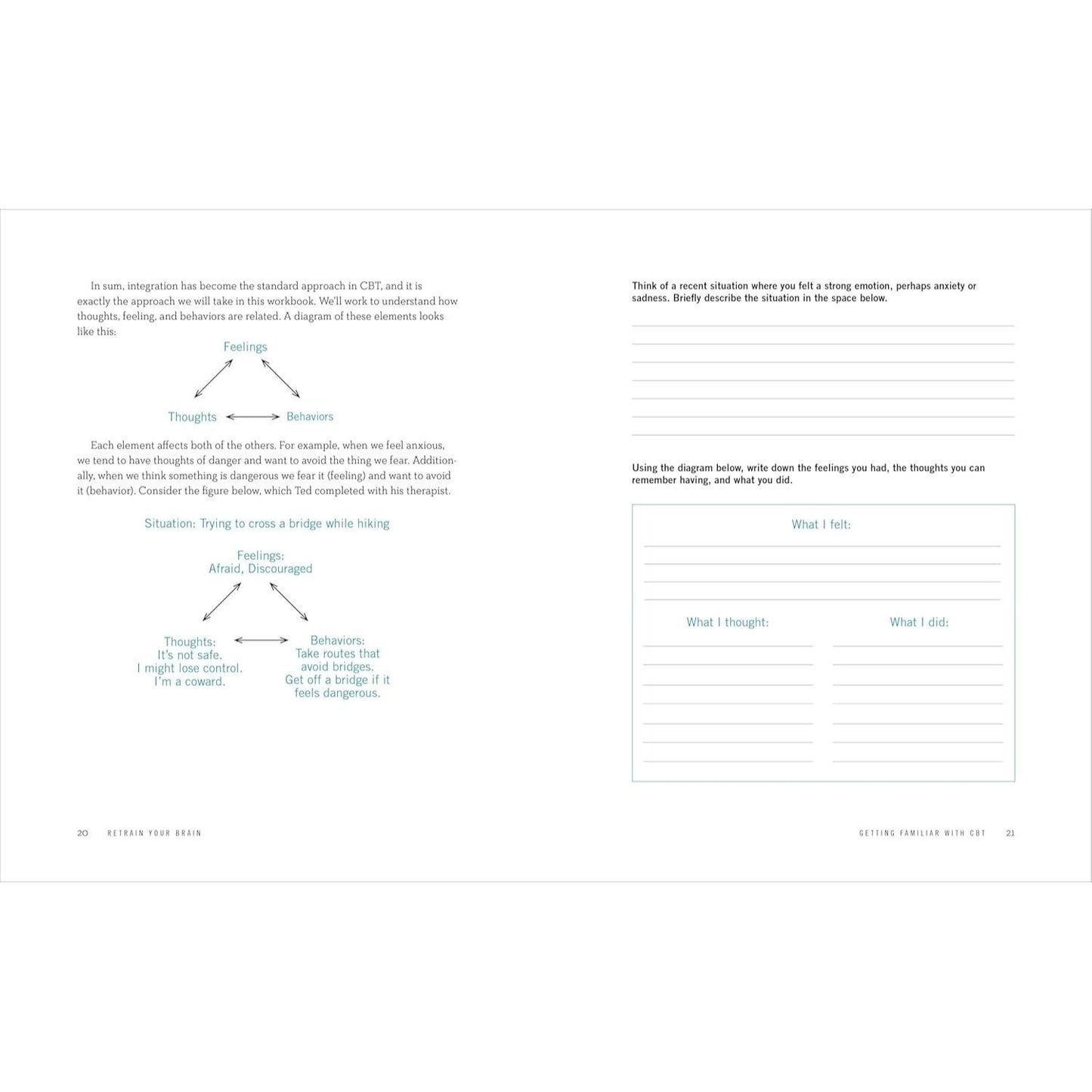 Retrain Your Brain: Cognitive Behavioral Therapy in 7 Weeks: A Workbook for Managing Depression and Anxiety (Spiral Bound)