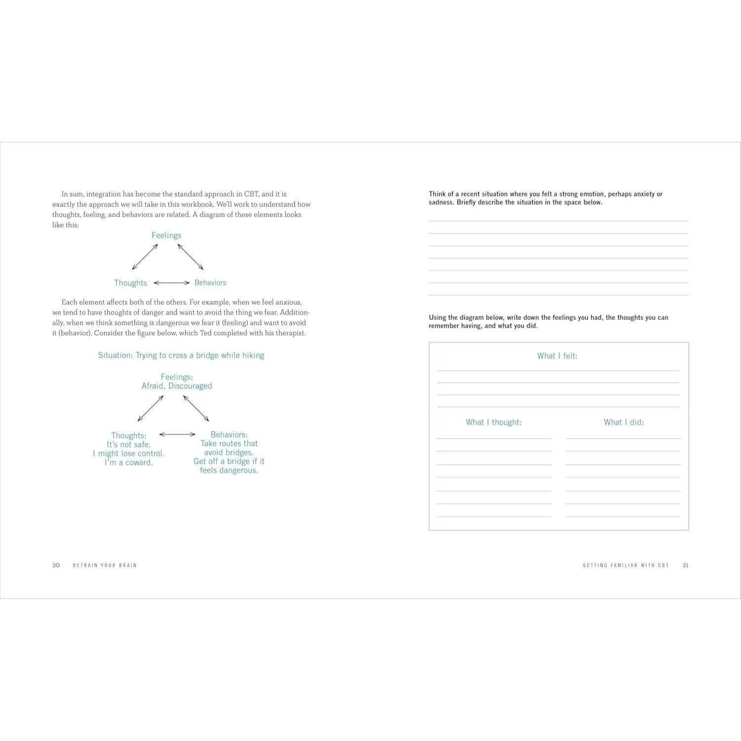 Retrain Your Brain: Cognitive Behavioral Therapy in 7 Weeks: A Workbook for Managing Depression and Anxiety (Spiral Bound)